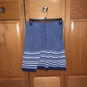 Blue Striped Skirt